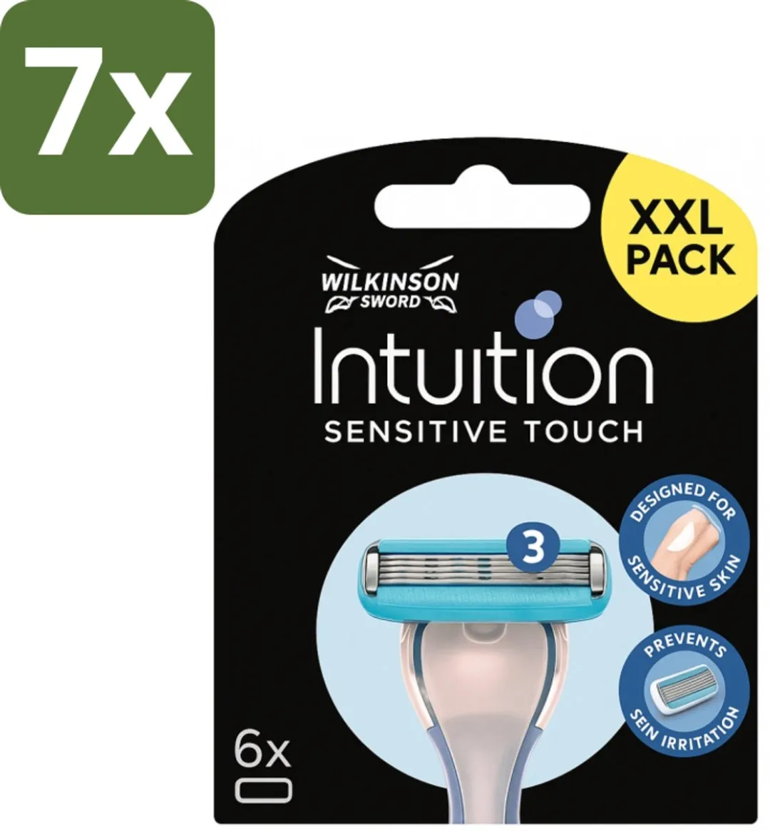 Wilkinson Intuition Sensitive Touch Navulmesjes - 6 Stuks - Blauw