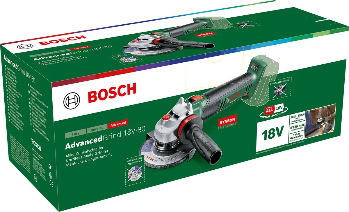 Bosch AdvancedGrind 18V-80 Haakse Slijper - MPN 06033E5100