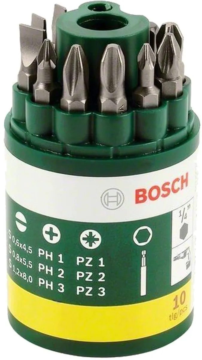 Bosch Schroefbitset 10-delig - Metaal