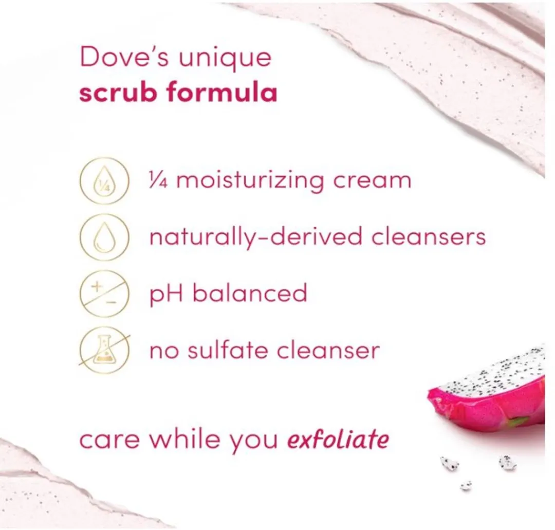 Dove Body Scrub Dragon Fruit & Coconut Cream 444ml