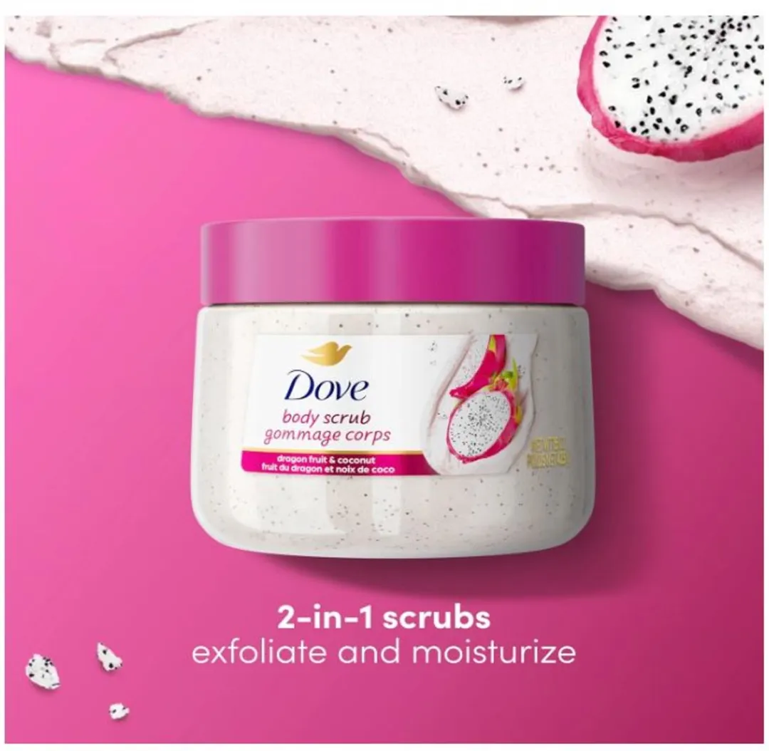 Dove Body Scrub Dragon Fruit & Coconut Cream 444ml