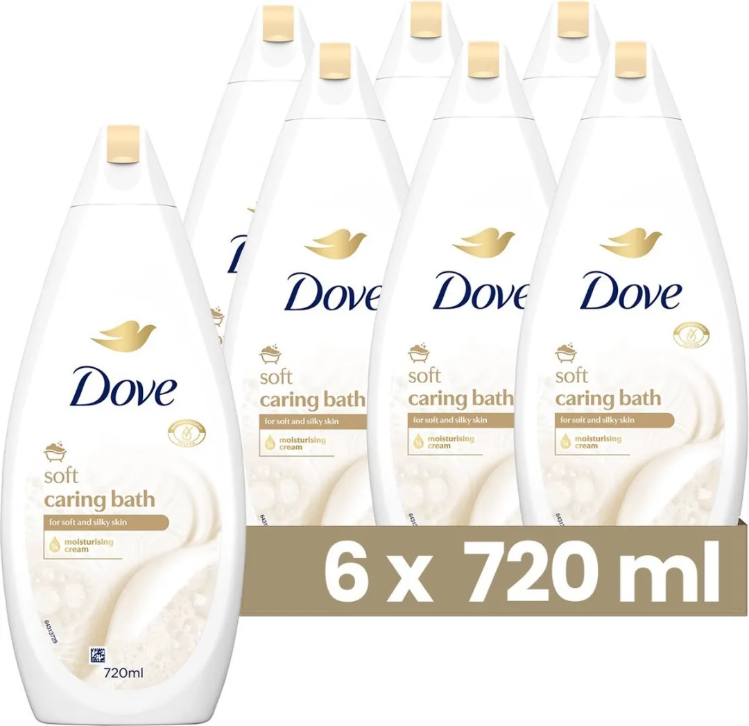 Dove Soft Caring Badcrème - 6x720ml - afbeelding 6 van 6