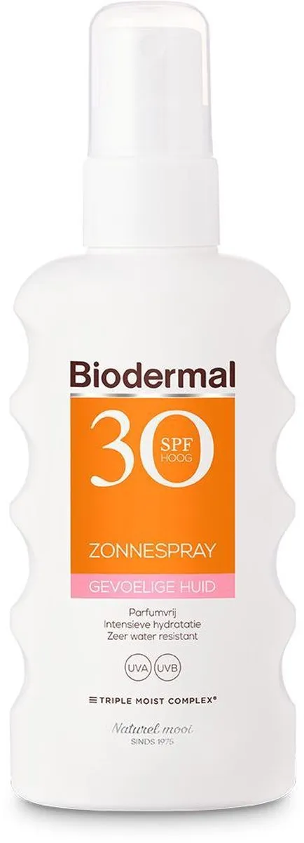 Biodermal Zonnebrandspray Gevoelige Huid SPF 30 175ml