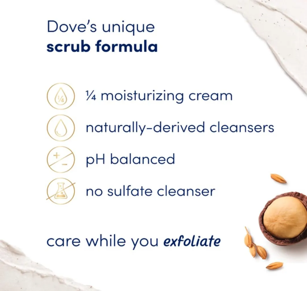 Dove Body Scrub Crushed Macadamia & Rijstmelk 444ml