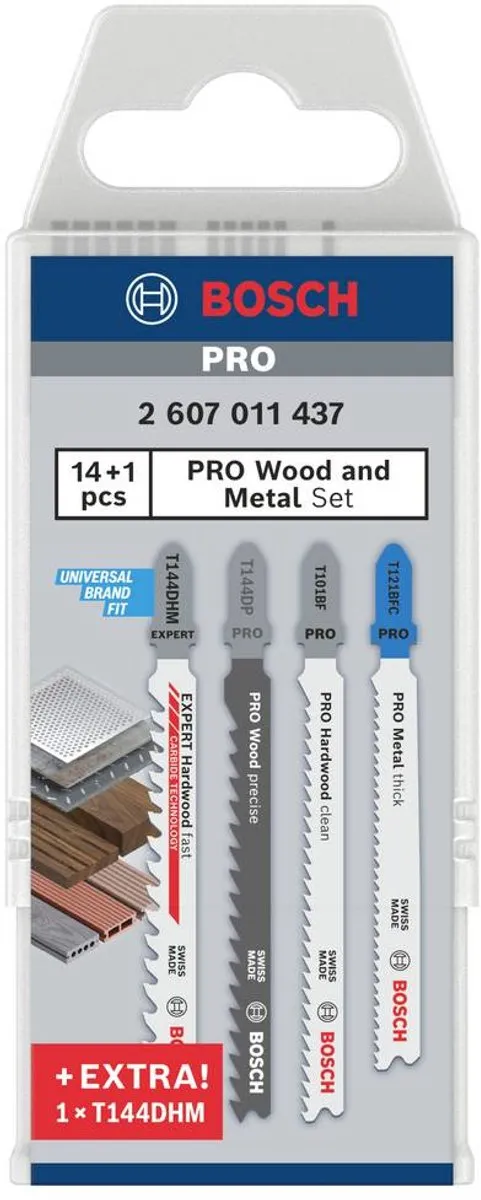 Bosch 2607011437 Accessoires Hout & Metaal - 15 Stuks