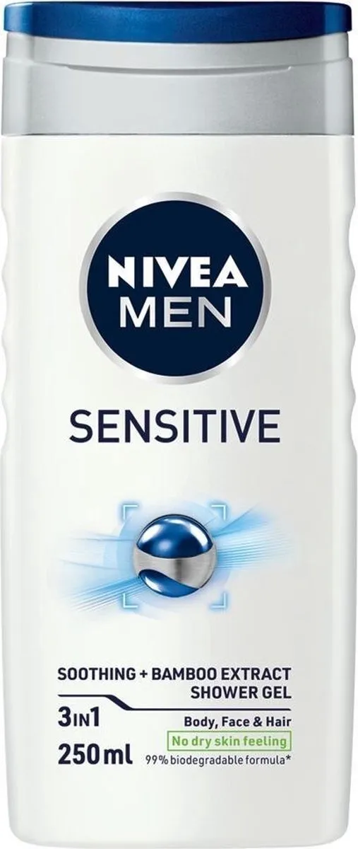 NIVEA MEN Sensitive Douchegel 250ml - 3 Stuks
