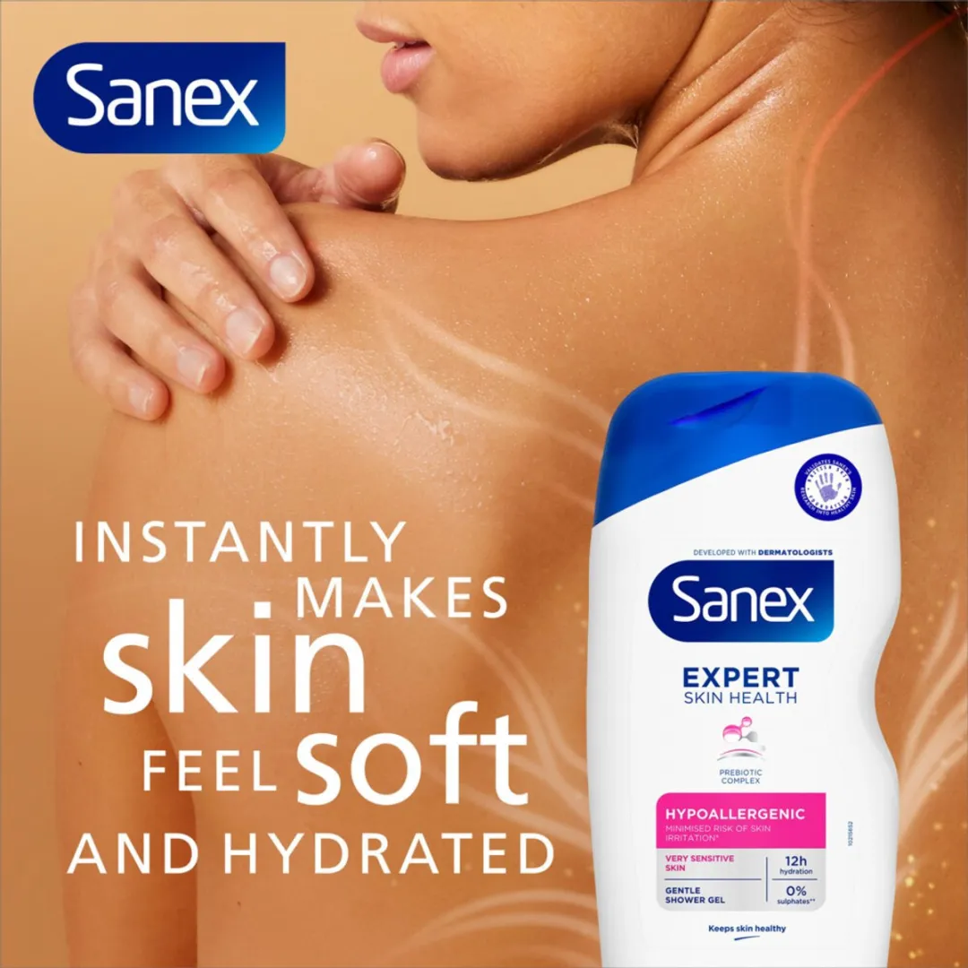 Sanex Expert Skin Health Hypoallergeen Douchegel 400ml - 5 Stuks