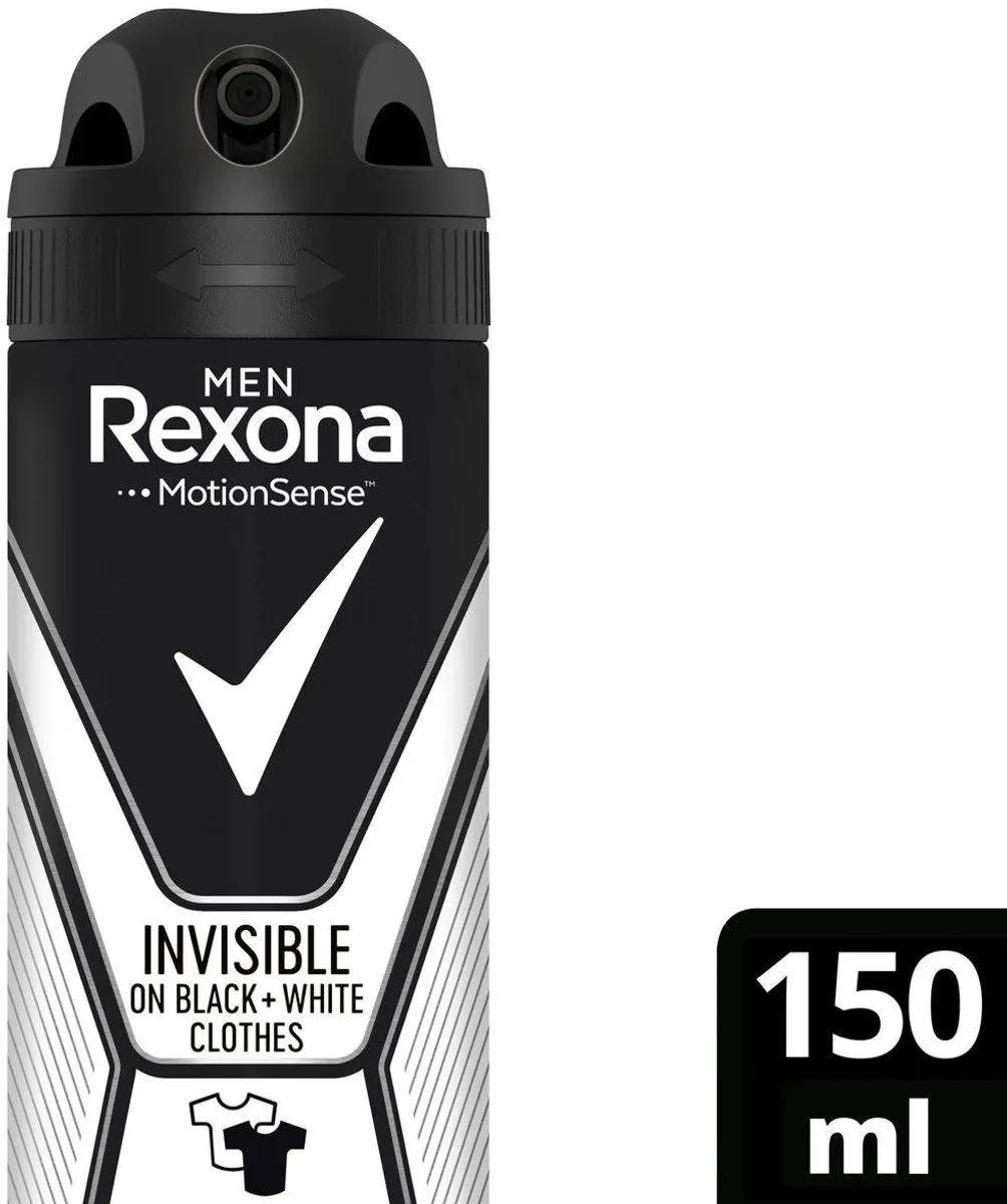 Rexona Men Motion Sense Invisible Black & White Deodorant Spray 150ml
