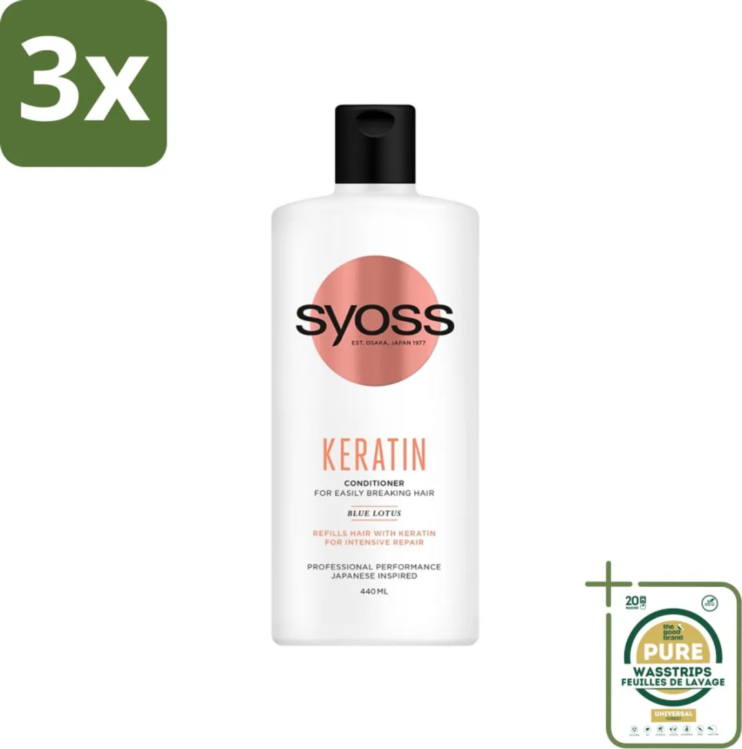 Syoss Keratine Conditioner 440ml - 3 Stuks