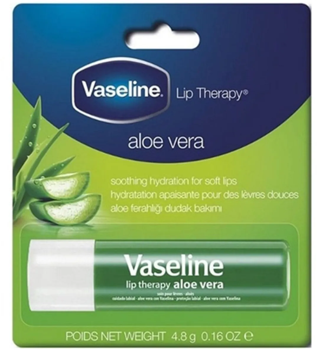 Vaseline Aloë Vera Lippenstift Transparant - 48g