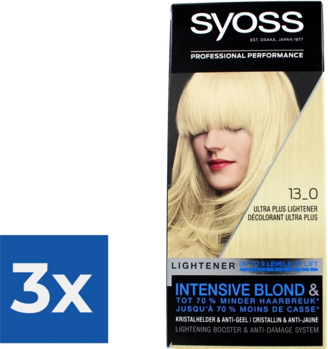 Syoss Ultra Plus Lightener 115ml - 3 Stuks