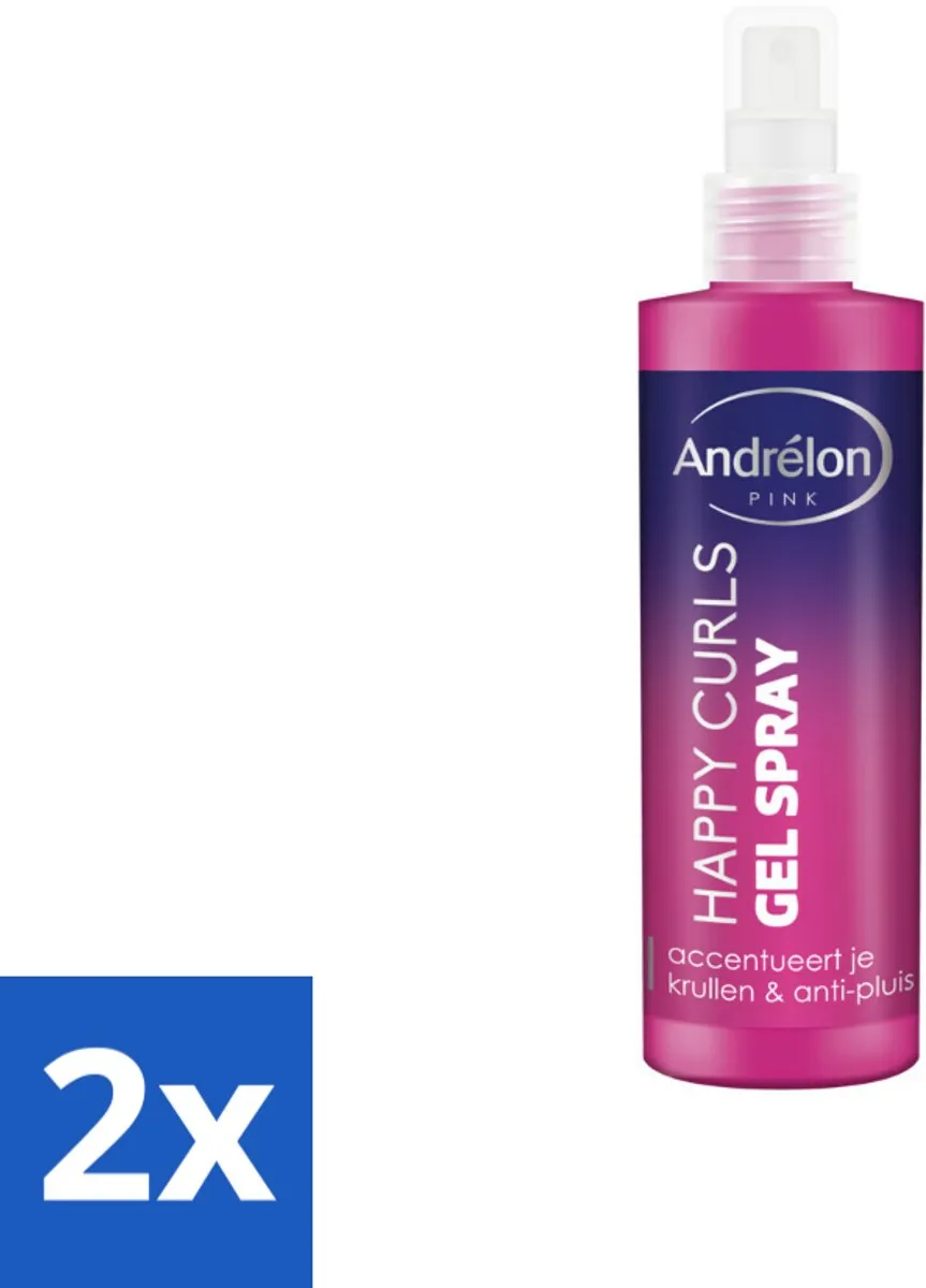 Andrélon - Pink - Happy Curls - Gel Spray - Voordeelverpakking - 2 stuks