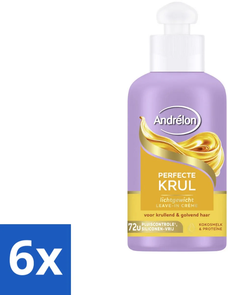 Andrélon Perfecte Krul Leave-In Crème 200ml - 6 Stuks