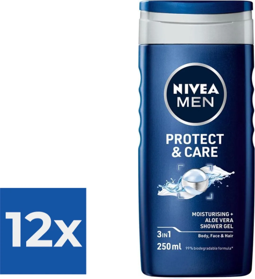 NIVEA Men Douchegel Protect & Care 250ml - 12 Stuks