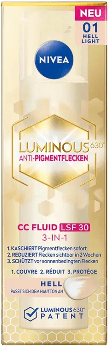 NIVEA LUMINOUS630 CC Fluid Anti-Pigment Vlekken SPF 30 - 40ml - afbeelding 6 van 6