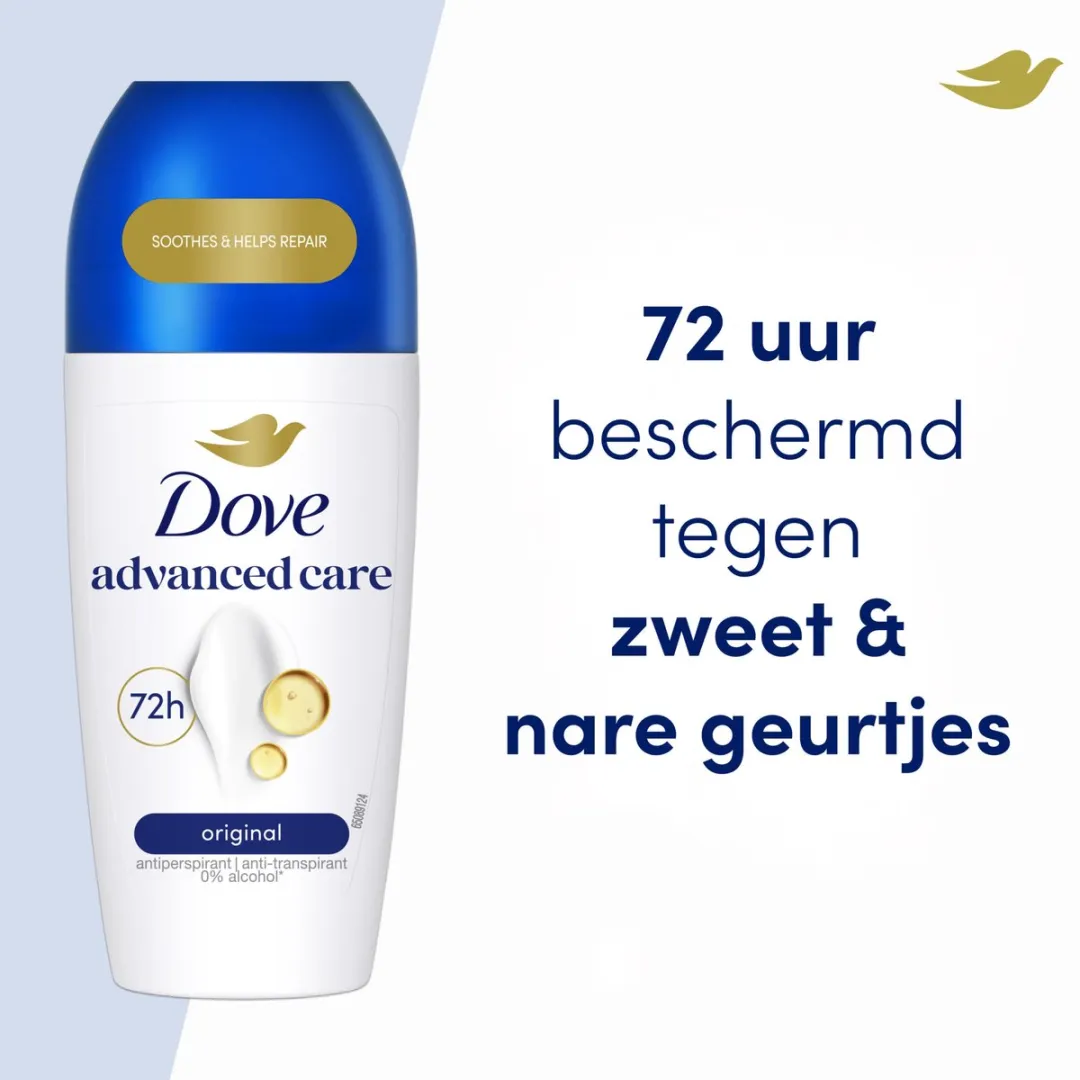 Dove Anti-Transpirant Deodorant Roller Advanced Care Original - 6x50ml