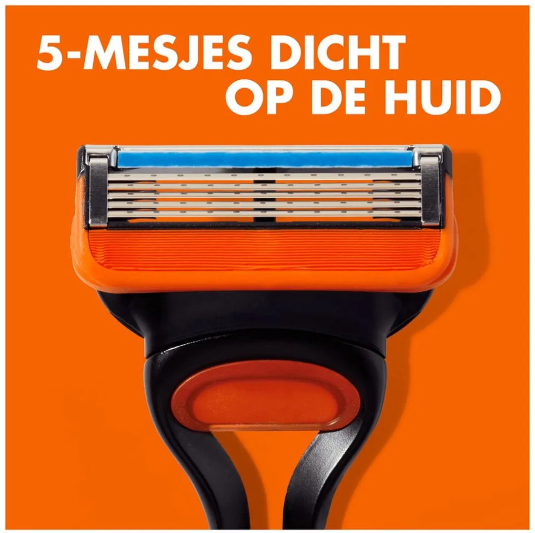 Gillette Fusion Zwart/Oranje Scheermesjes - 4 Stuks