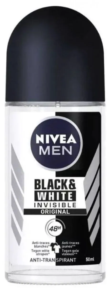 NIVEA Men Invisible Deodorant Roller 50ml - 10 Stuks