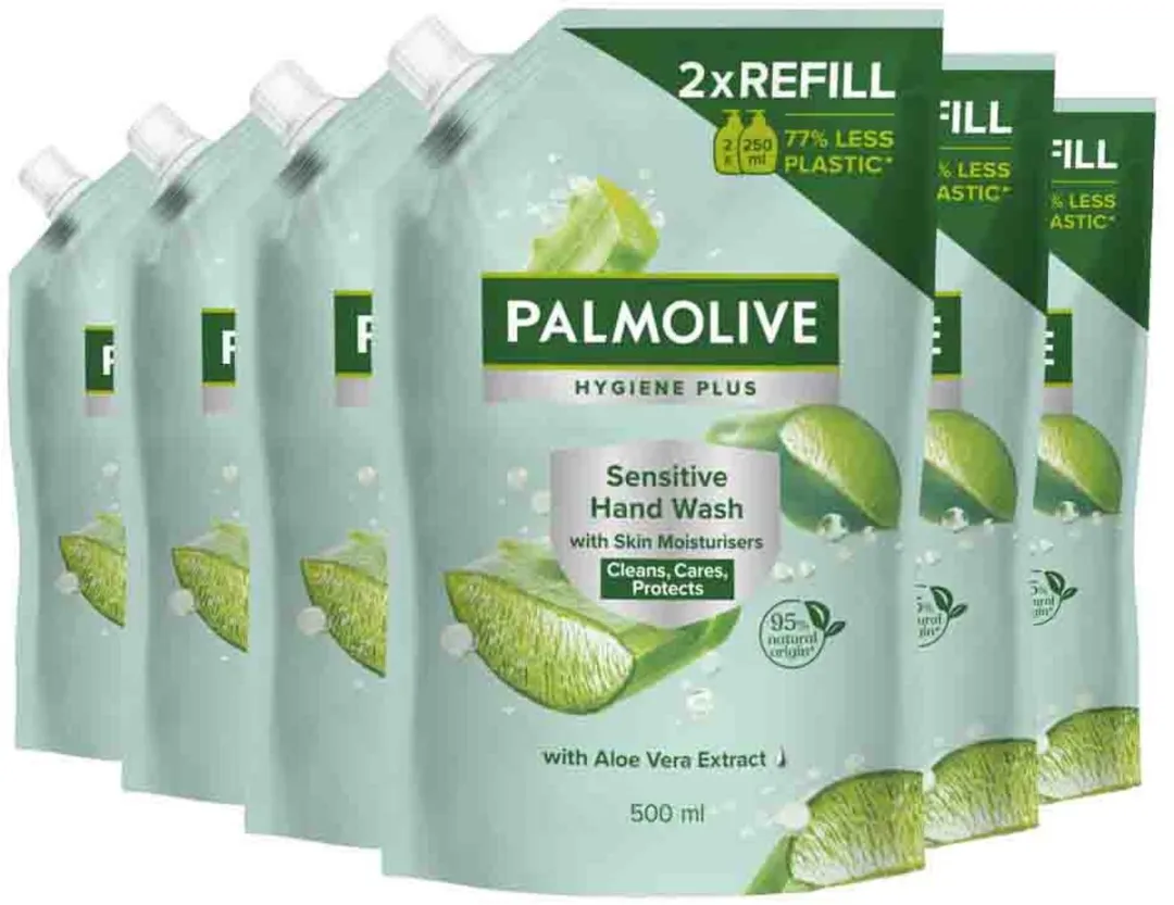 Palmolive Handzeep Navulling Hygiene Plus Sensitive Antibacterieel 6x500ml