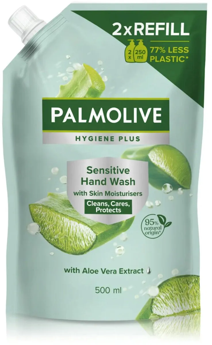 Palmolive Handzeep Navulling Hygiene Plus Sensitive Antibacterieel 6x500ml