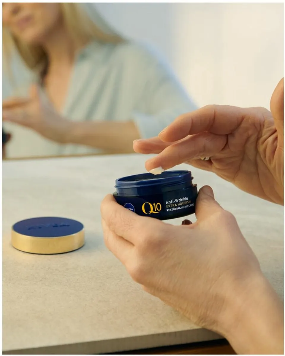 NIVEA Q10 Nachtcrème Anti-Rimpel 150ml - 3x50ml - afbeelding 6 van 6