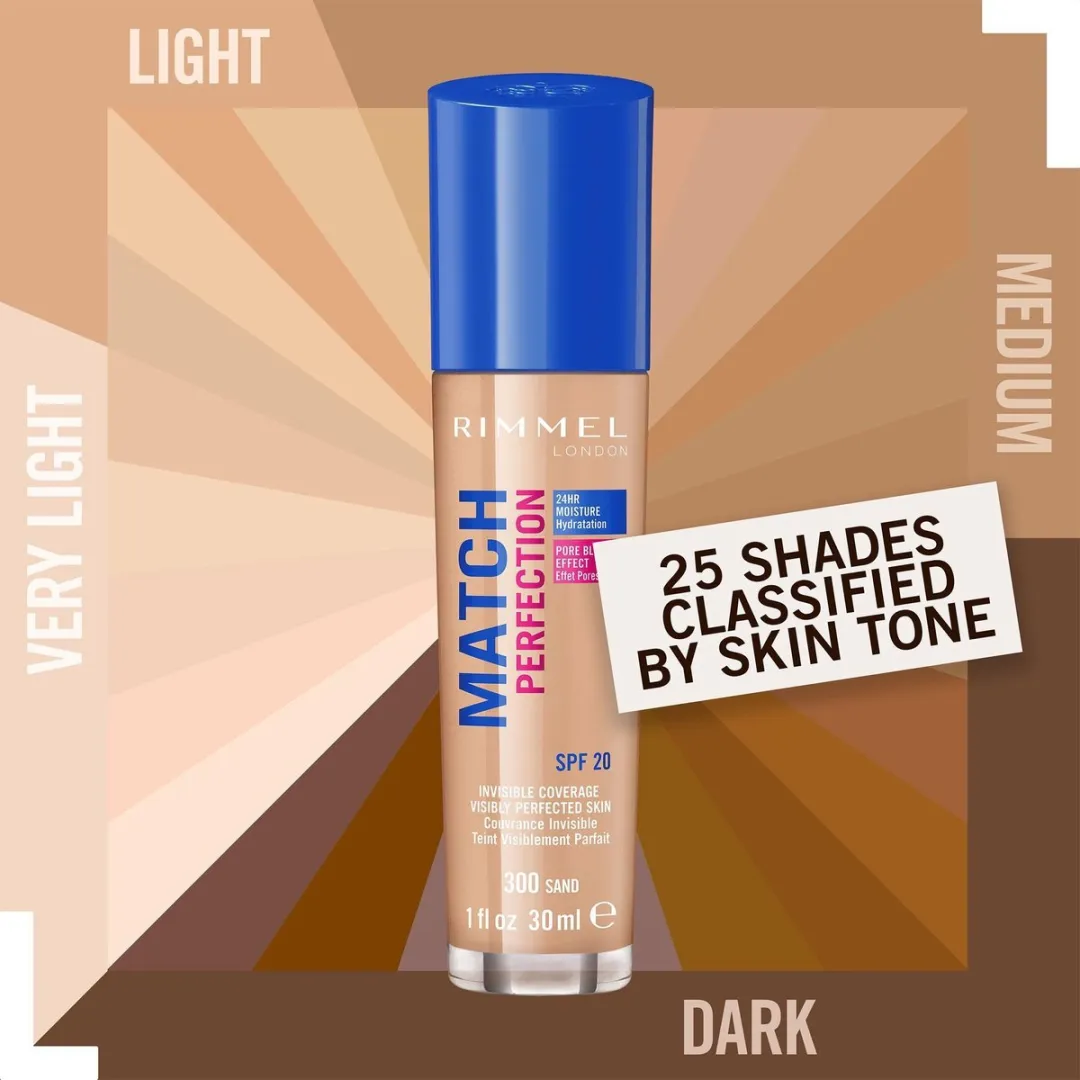 Rimmel London Match Perfection Foundation 300 Sand - 30ml