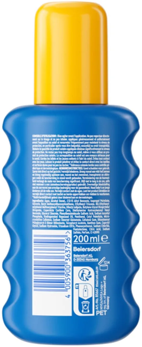 NIVEA SUN Kids Protect & Hydrate Zonnebrand Spray SPF 50+ 200ml