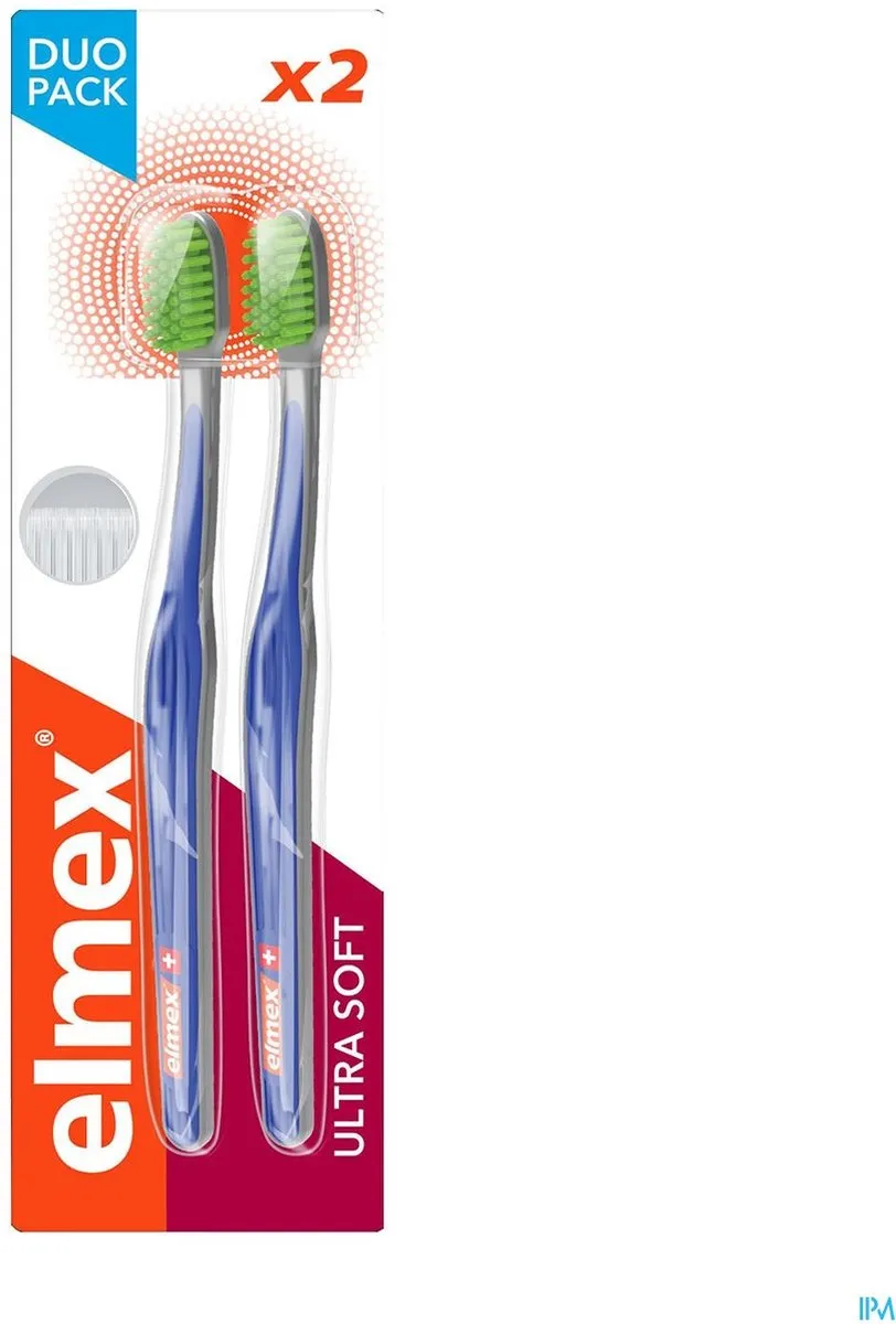 Elmex Ultra Soft Tandenborstel - 2 Stuks - Meerkleurig