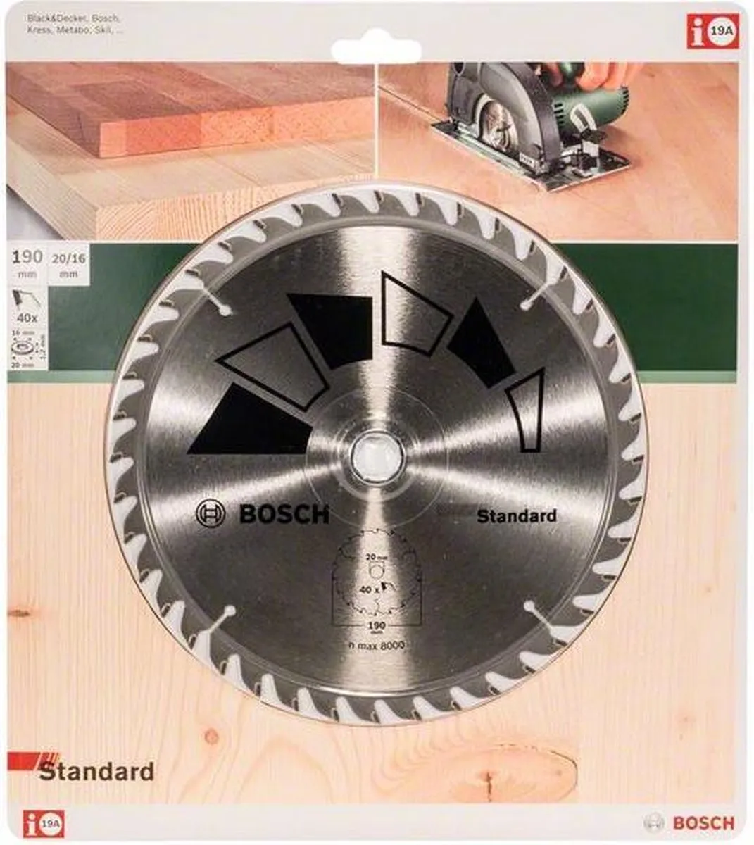 Bosch Professional Cirkelzaagblad Basic 190mm - 40 Tanden - 20mm Asgat