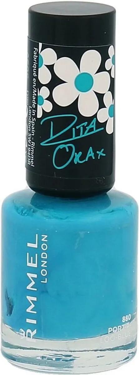 Rimmel London 60 Seconds Supershine Nagellak 880 Port-A-Loo Blue - 7ml