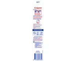 Colgate Tandenborstel SlimSoft - Wit/Blauw/Rood - afbeelding 2 van 3