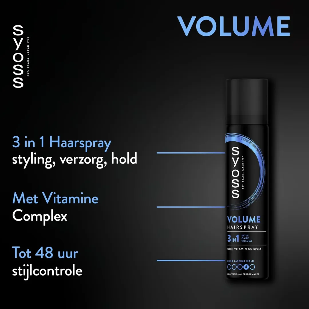 SYOSS Volume Haarspray 75ml - 12 Stuks - 900ml