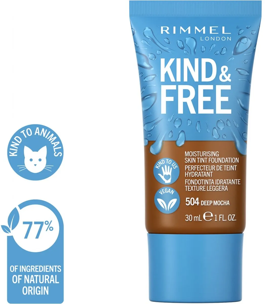 Rimmel London KIND & FREE Vegan Foundation 504 Deep Mocha