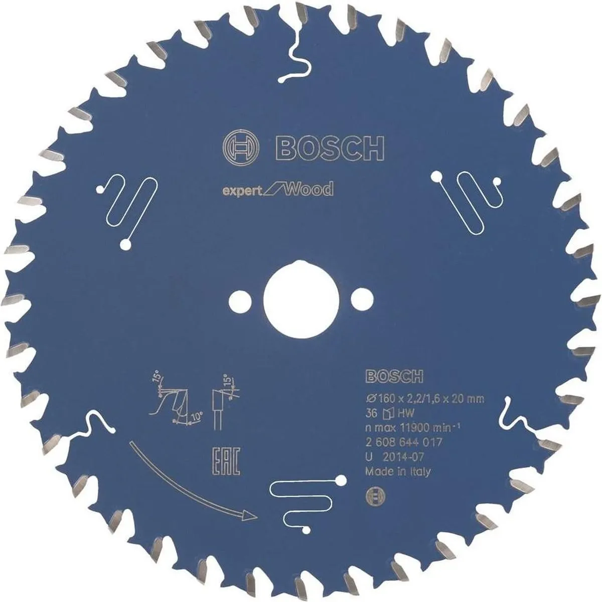 Bosch Expert for Wood Cirkelzaagblad 160mm - 36 Tanden - afbeelding 6 van 6