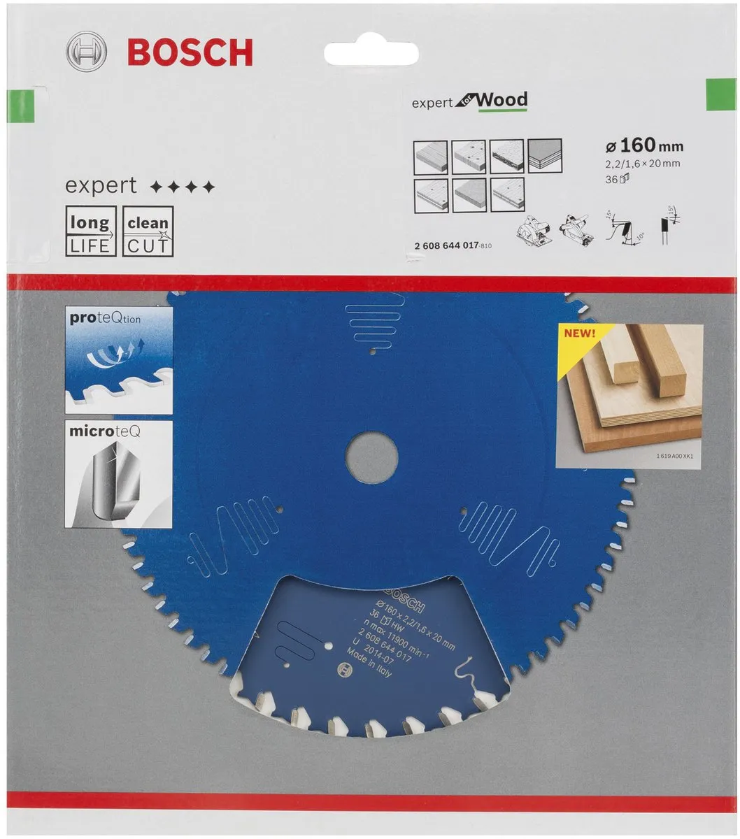 Bosch Expert for Wood Cirkelzaagblad 160mm - 36 Tanden