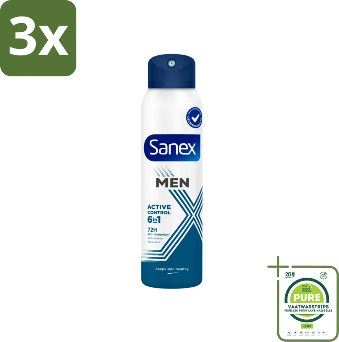 Sanex Men 72H Active Control Deodorant Spray 600ml