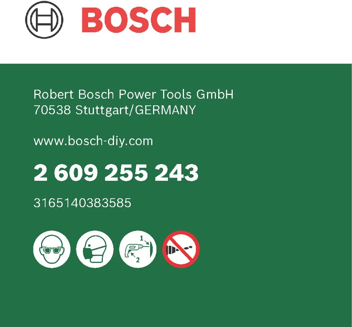 Bosch Houtslangenboor 16mm x 360mm - MPN 2 609 255 243