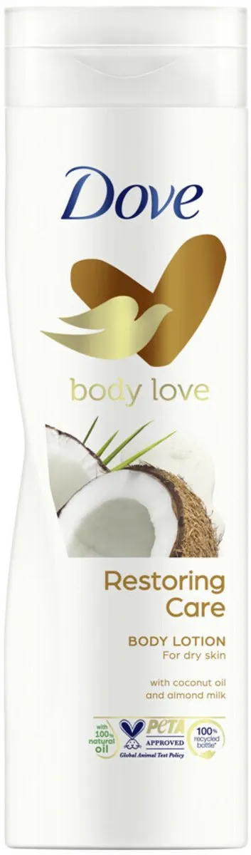 Dove Bodylotion - Nourishing Secrets - Restoring Ritual - Kokos & Amandel - 400 ml - 1 stuk