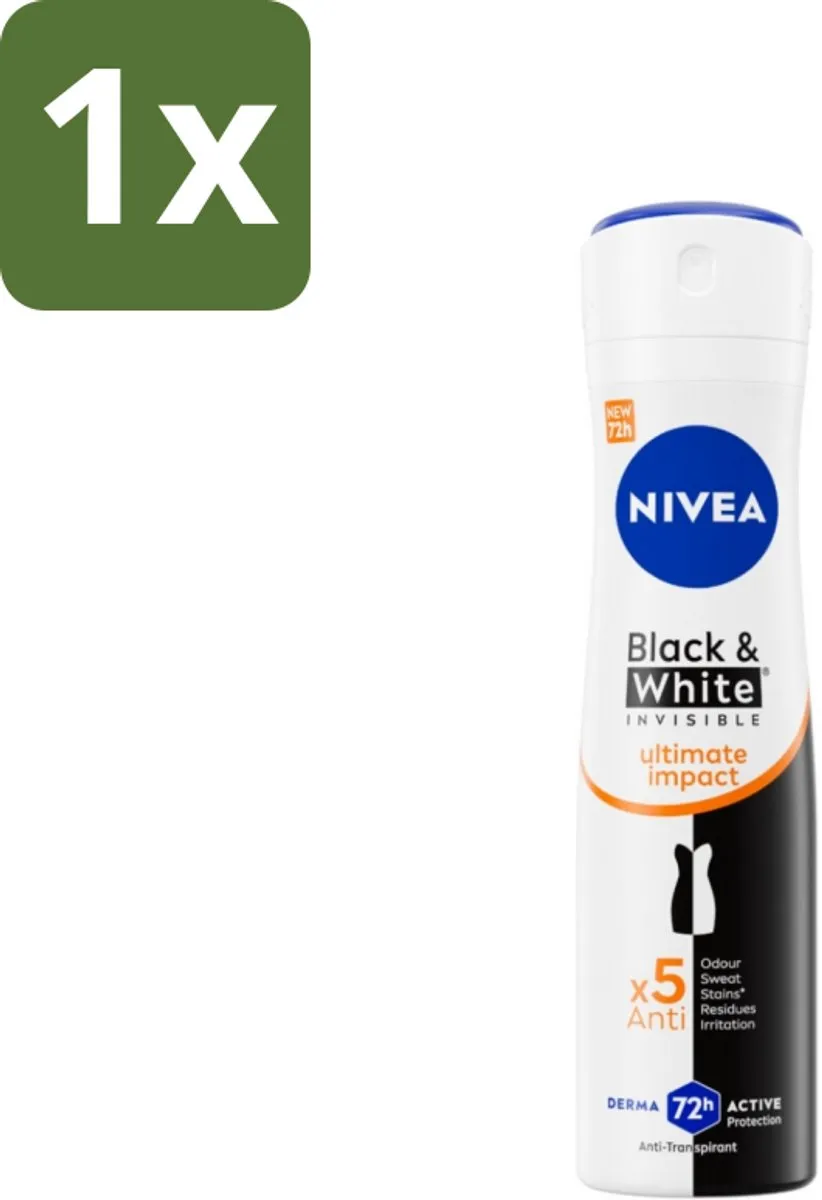 NIVEA Deodorant Spray Zwart & Wit Ultieme Impact 150ml