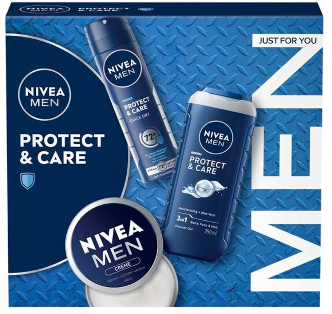 NIVEA Men Protect & Care Geschenkset - Douchegel & Handcrème 550ml