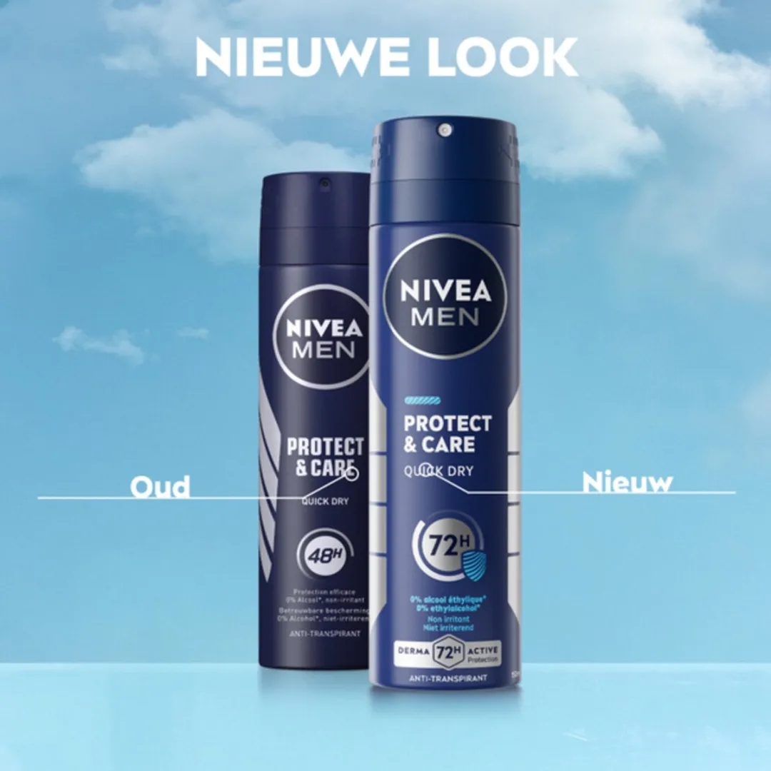 NIVEA Men Deodorant Spray Protect & Care 150ml - 20 Stuks