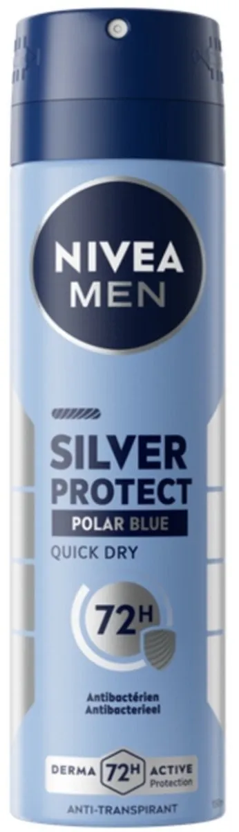 NIVEA Men Silver Protect Polar Blue Deo Spray 450ml - 3 Stuks