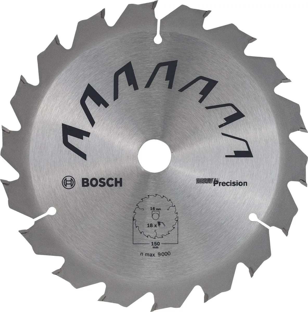 Bosch Cirkelzaagblad 150mm 18T - 16mm As - Hout