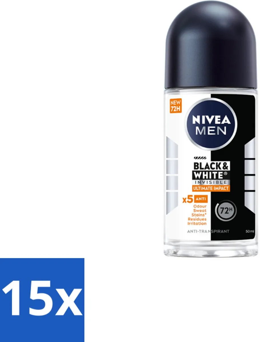 NIVEA MEN Black & White Ultimate Impact Deodorant Roller 50ml