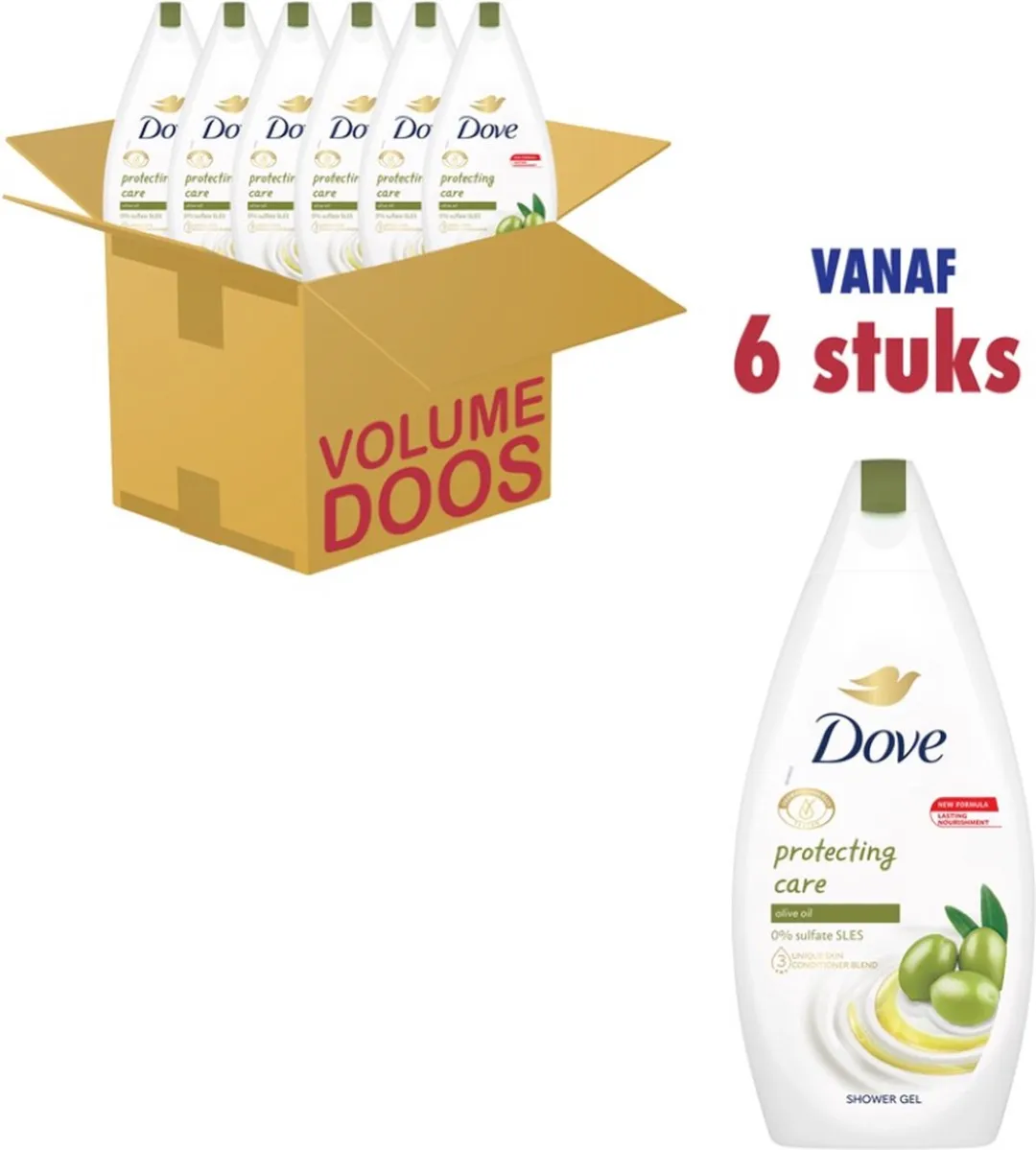 Dove Protecting Care Douchegel - 6 x 450ml
