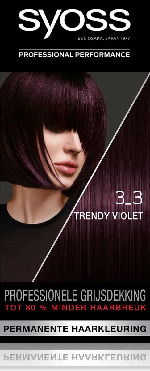 Syoss Haarverf 3-3 Trendy Violet - 3x115ml