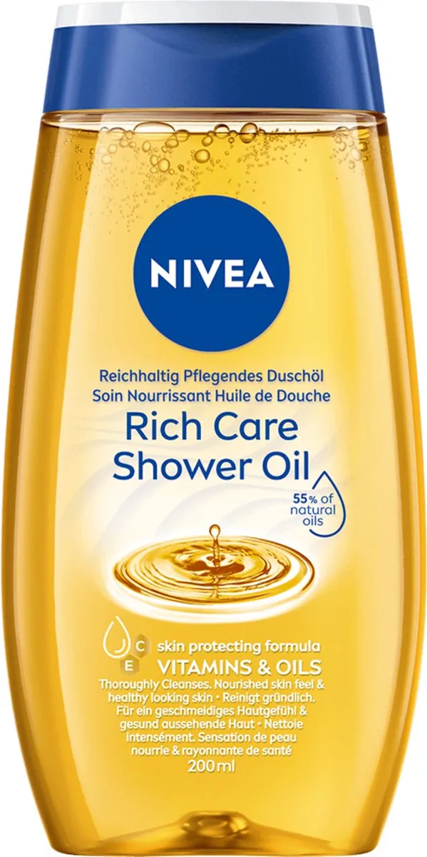 NIVEA Natural Shower Oil - 6x200ml - afbeelding 6 van 6