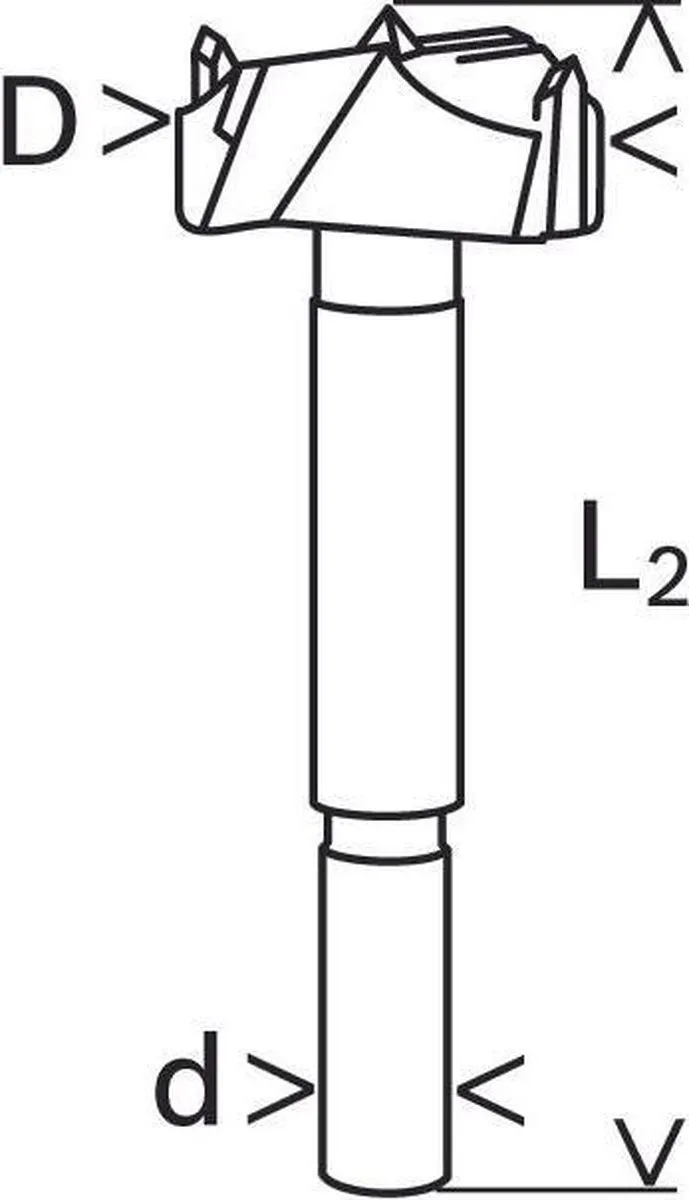 Bosch 2608597611 Boor Hardmetaal 32x90mm - Hout