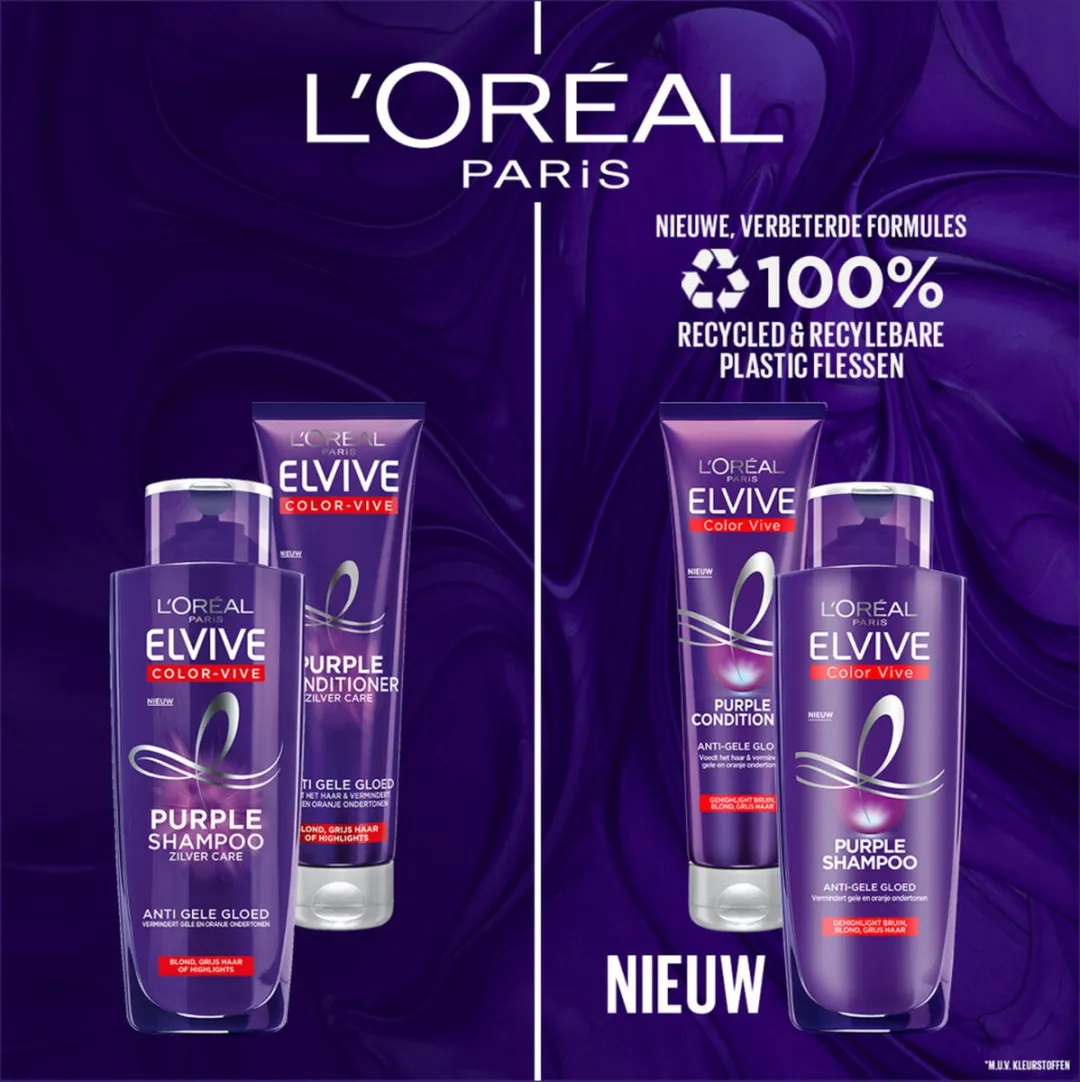 L'Oréal Elvive Color Vive Purple Conditioner - 3x150ml