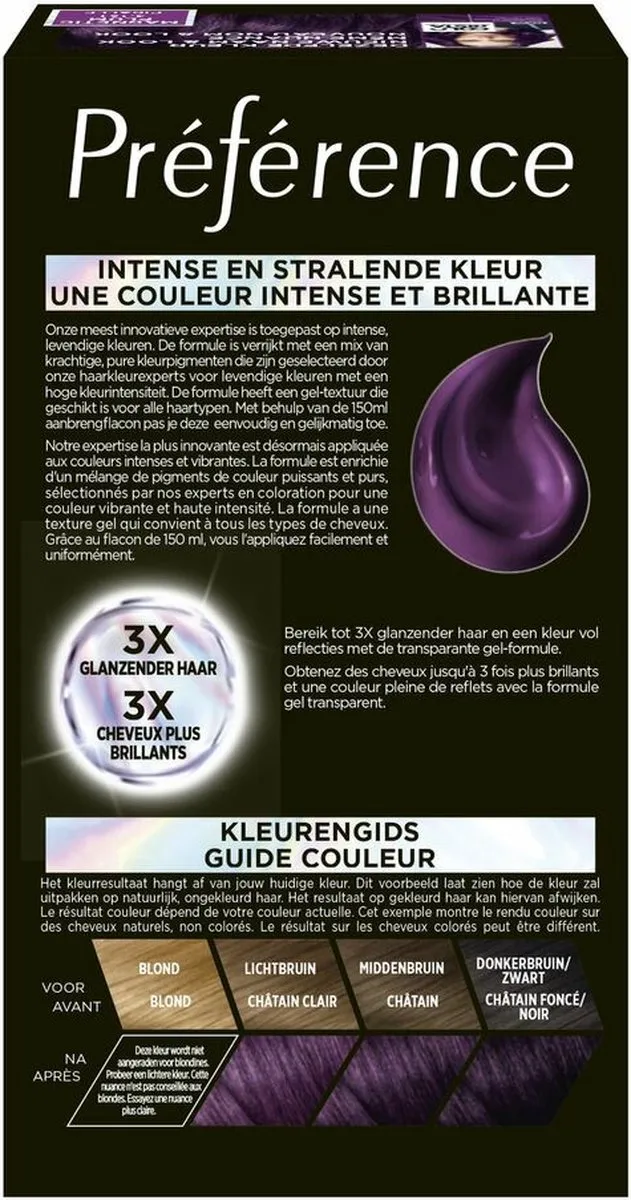 L'Oréal Paris Preference Vivids 3.161 Magnetic Plum Haarkleuring - 6 Stuks - afbeelding 6 van 6